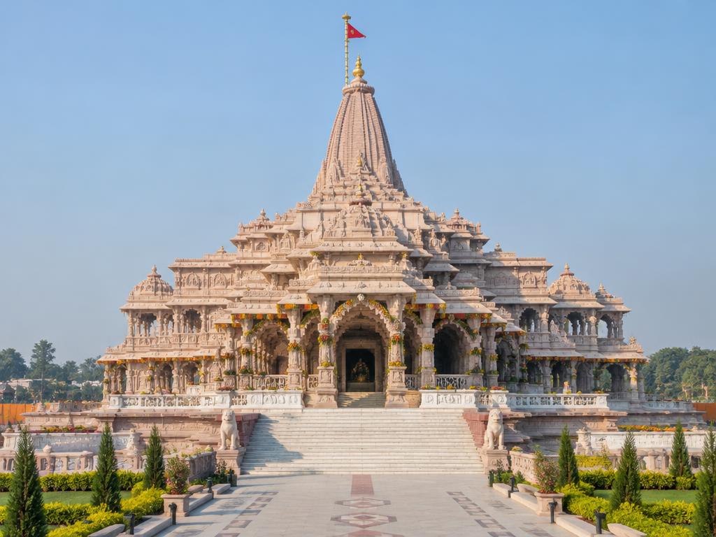 Illustration of Ram Mandir in Ayodhya